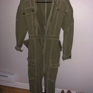 WORN once too small for me one piece green romper